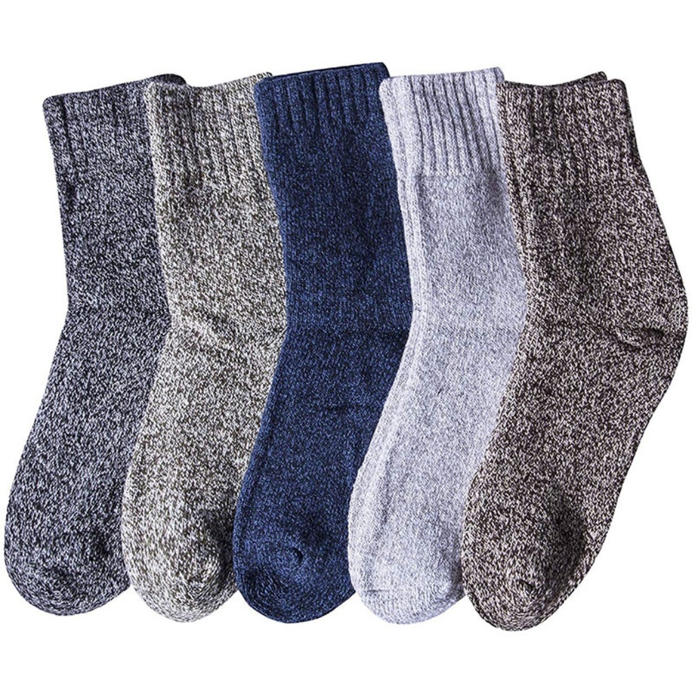 5 Pairs Men's Vintage Socks Cony Hair - Picture 2 of 8